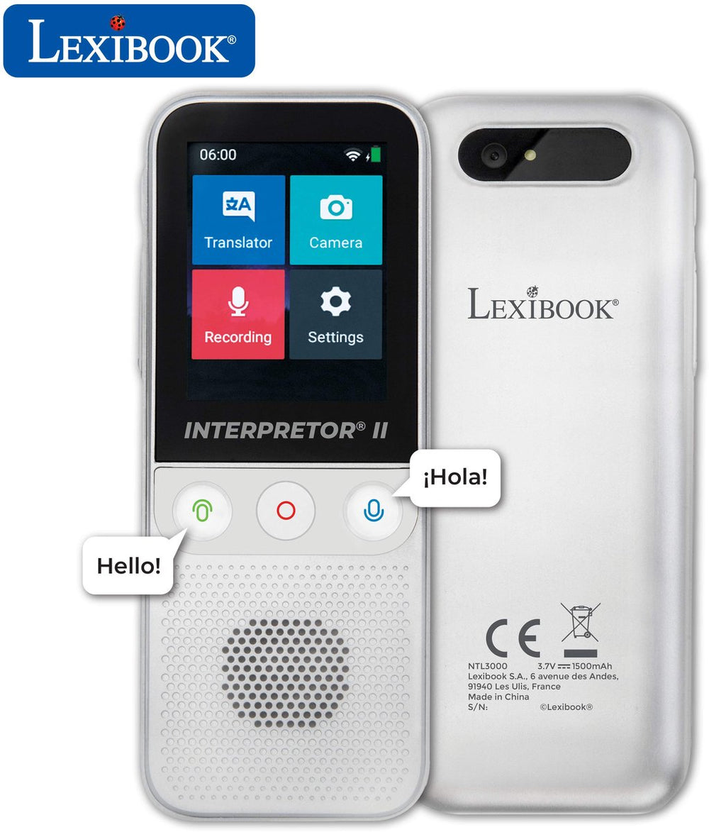 Lexibook interpretor® 2 - directe spraak a.i. vertaler 137 talen