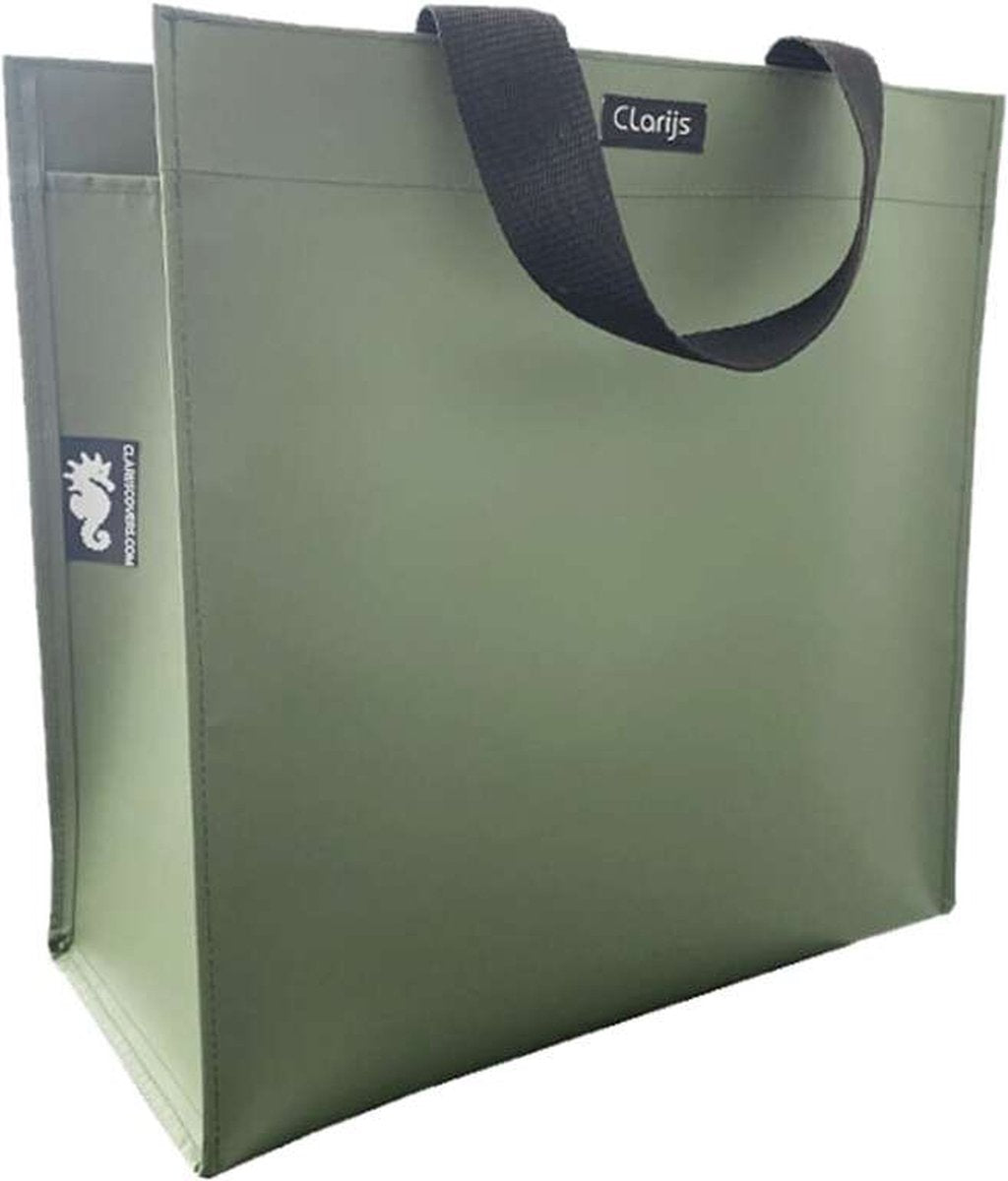 Clarijs shoppertas pvc 23l mat olijf