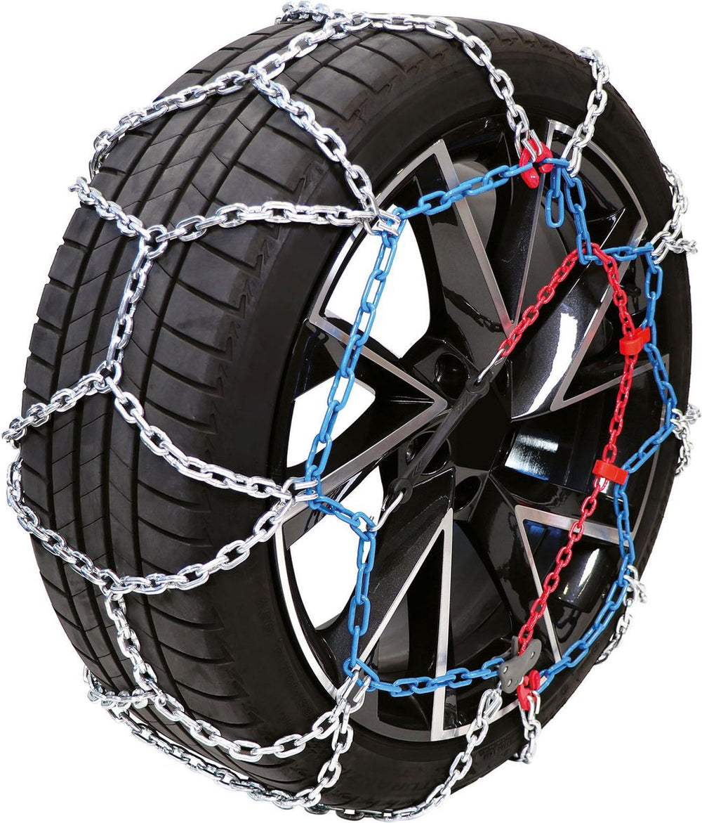 Carpoint sneeuwkettingen rvx-225 – 16 mm – set van 2 – kruisspoor – eenvoudige montage – inclusief opbergtas