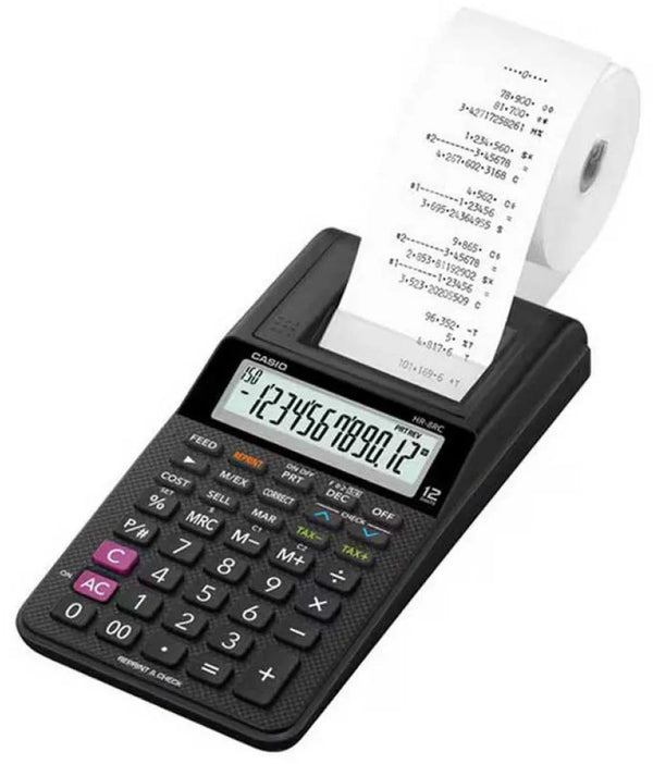 Casio hr-8rce -handzame bureaurekenmachine met telrol - ook voor onderweg