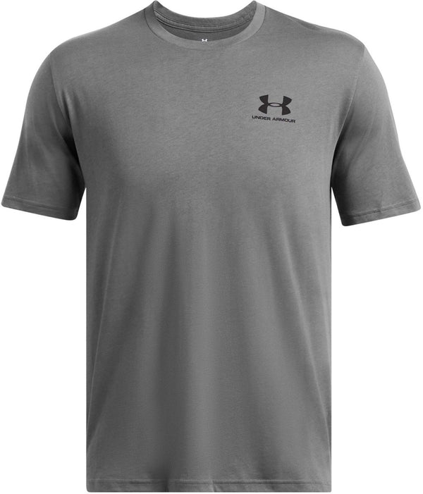 Under armour ua m sportstyle lc ss heren sportshirt - grijs - zwart l