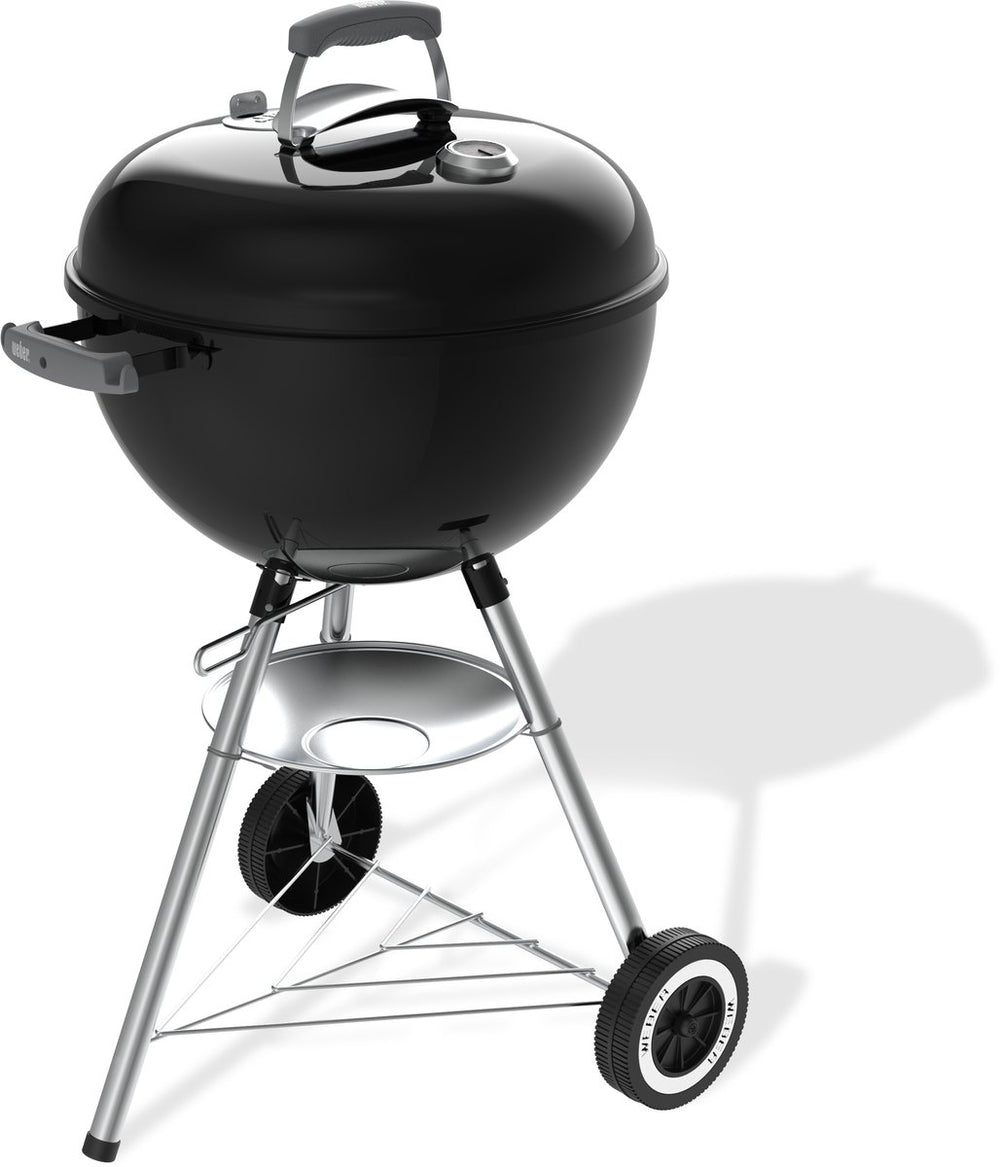 Weber original kettle - ø 47 cm grillrooster - houtskoolbarbecue - zwart - asopvangschaal - 2 duurzame, weerbestendige wielen - one-touch reinigingssysteem - dekselthermometer - 2 gereedschapshaken - kras- en roestbestendig