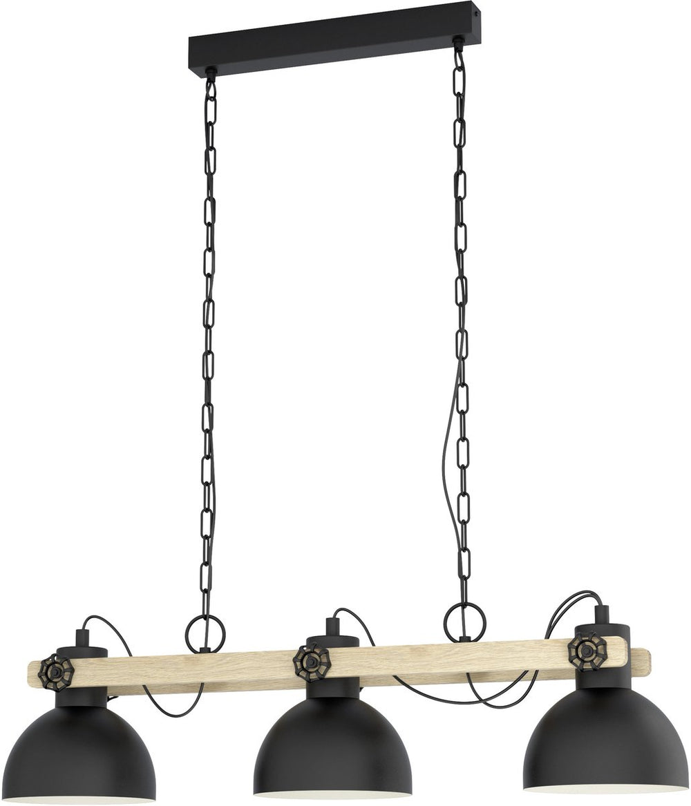 Eglo lubenham hanglamp - e27 - 90 cm - zwart bruin