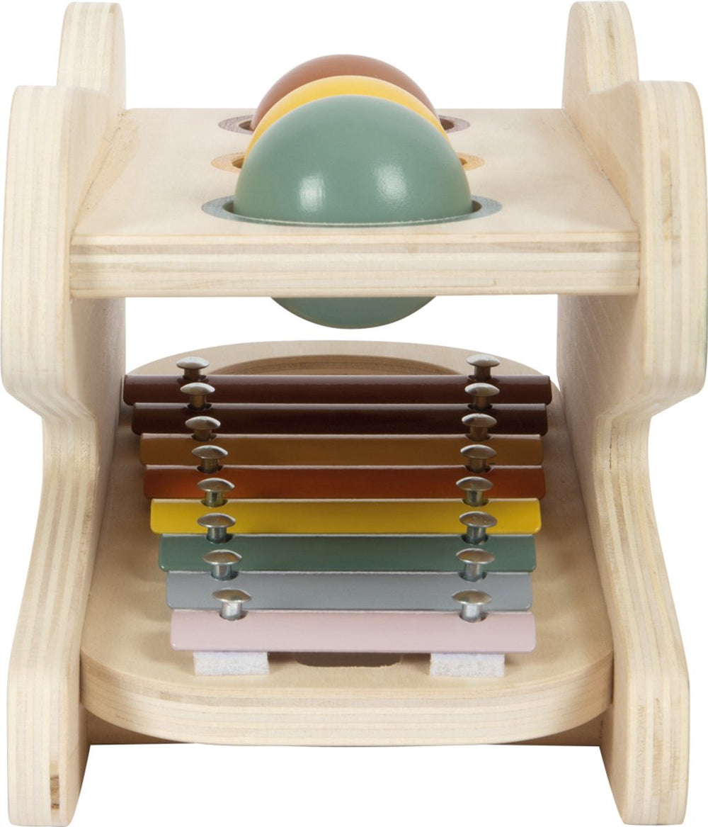 Small foot - Wooden xylophone and hammer bench safari, 5 pcs.