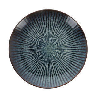 Gezellig trendy bord plat d27,5xh3,6 cm atlantis stripe