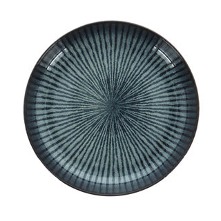 Gezellig trendy bord diep d24xh4,3 cm atlantis stripe