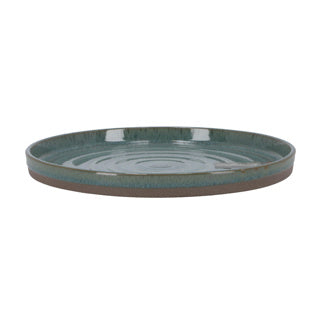 Bord plat d26 cm basalt oceaangroen