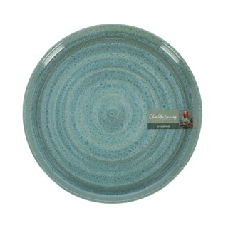 Bord plat d26 cm basalt oceaangroen