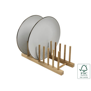 No brand bordenrek bamboe 32,5x12x11,5 cm fsc | 3 stuks