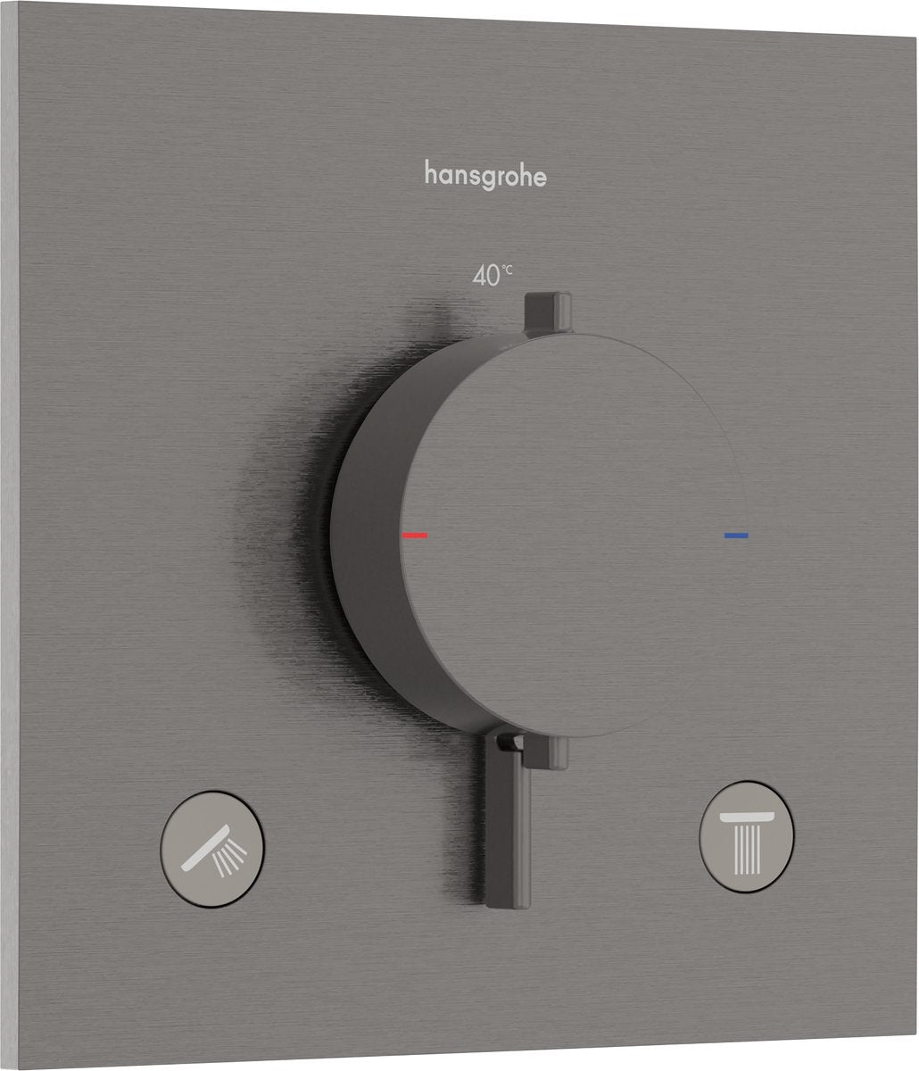 Hansgrohe ecostat comfort e - inbouwthermostaat - 2 functies - douche - brushed black chrome