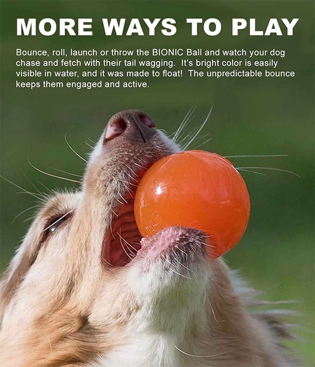 Bionic ball l - 8cm oranje