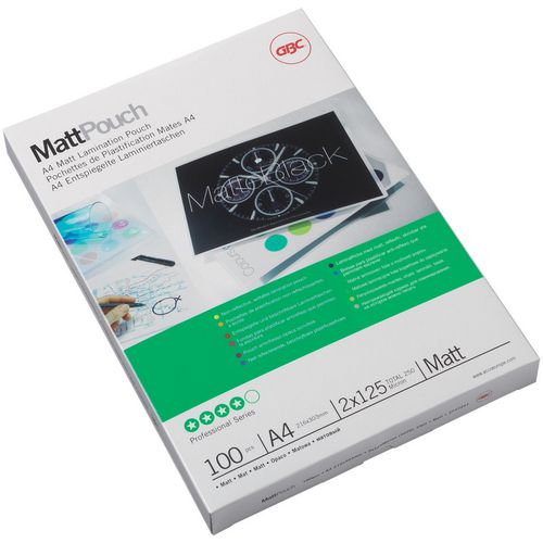 Gbc lamineerhoezen a4 2x125 micron (100)