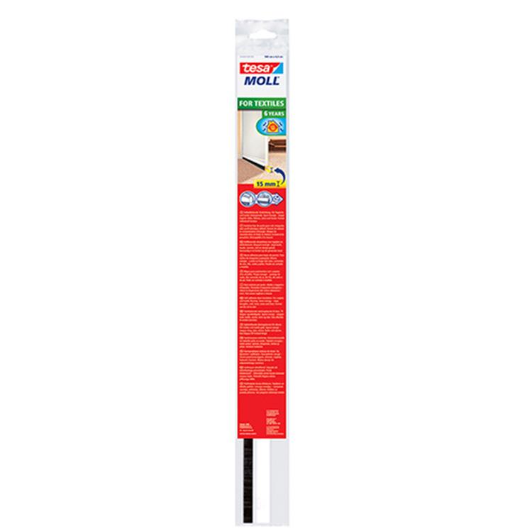 Tesa deurborstel vloerbedekking - 100 x 4,3 cm - wit