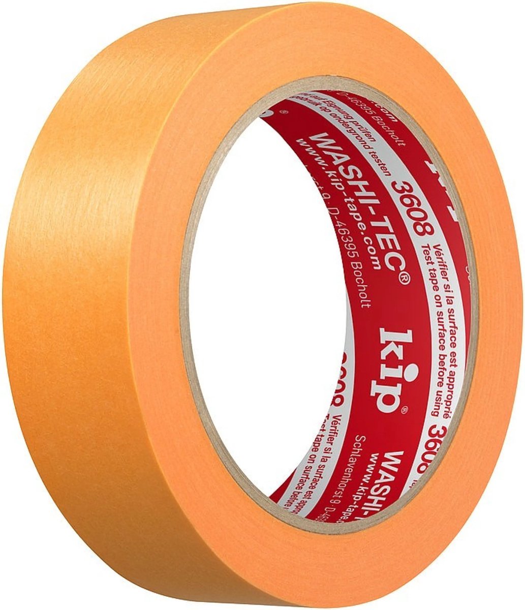 Kip 3608 washi tape oranje 30mm - per rol
