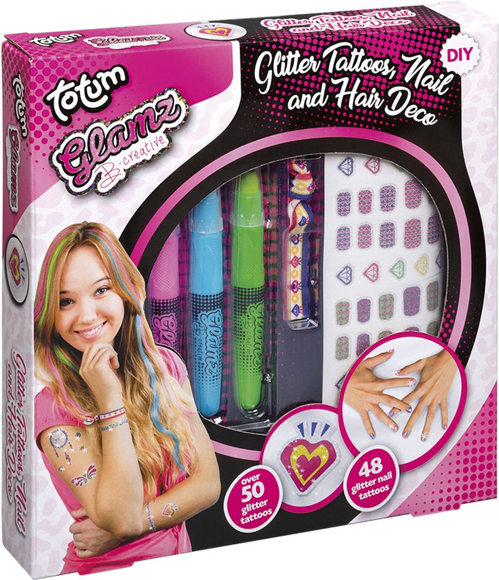 Totum Glamz Glitter tattoo en Haarkrijt