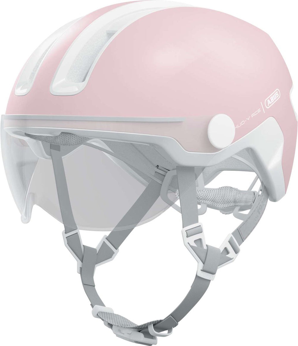 Abus fietshelm hud-y ace pure rose s - 51-55 cm - pink - geschikt voor gebruik op elektrische fietsen - stadsfietsen - 400 g