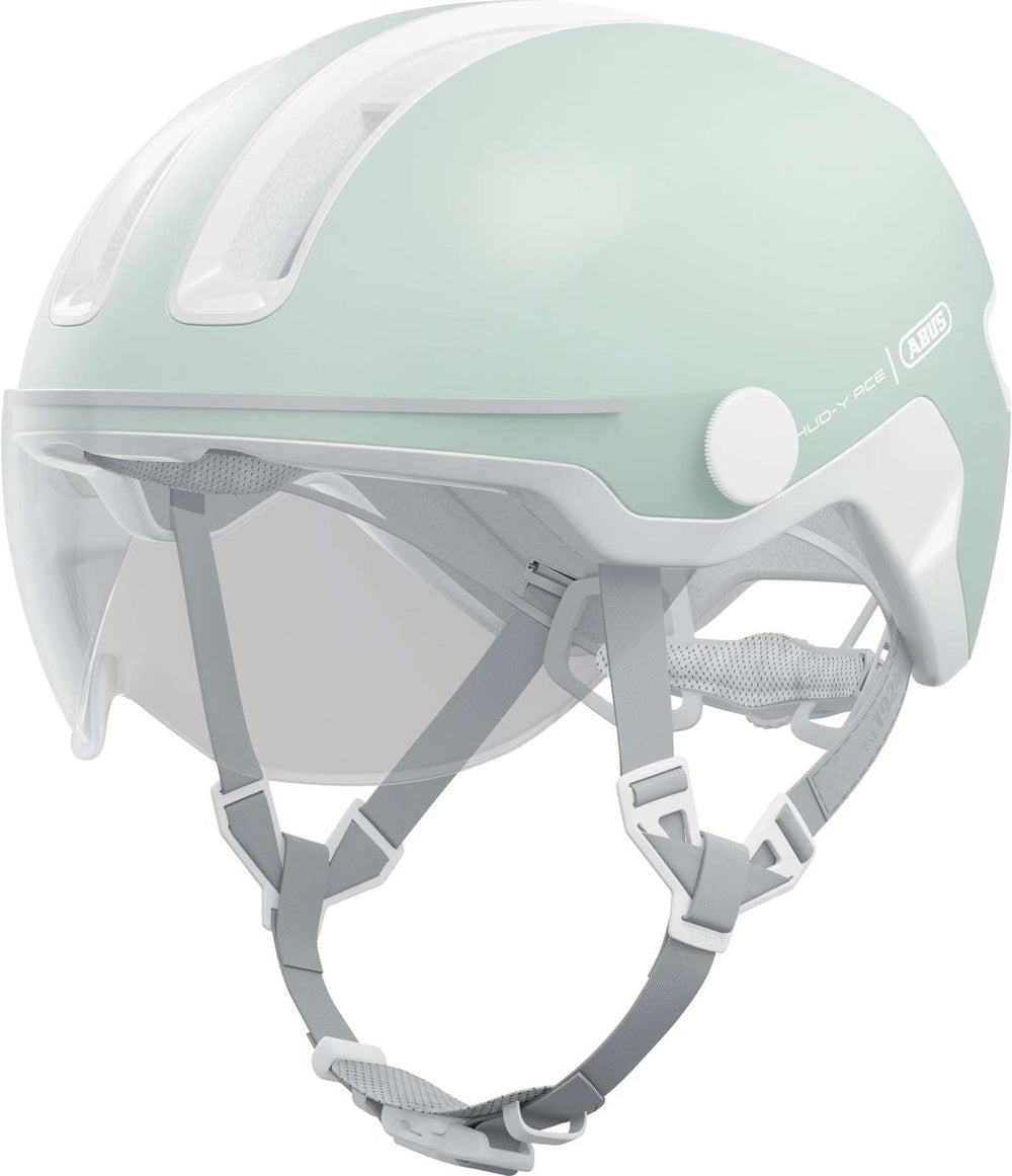 Abus fietshelm hud-y ace pure mint l - 57-61 cm - lichtgroen - geschikt voor gebruik op elektrische fietsen - stadsfietsen - 460 g