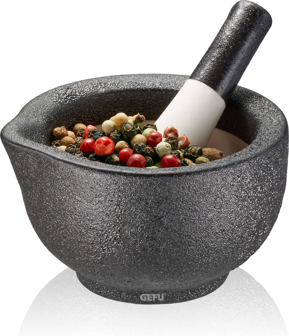Gefu grino vijzel - porselein - ø 17 cm - inclusief stamper - kruidenvijzel