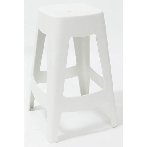 Barkruk paperflow plastic wit