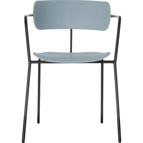 Bezoekersstoel paperflow plastic blauw