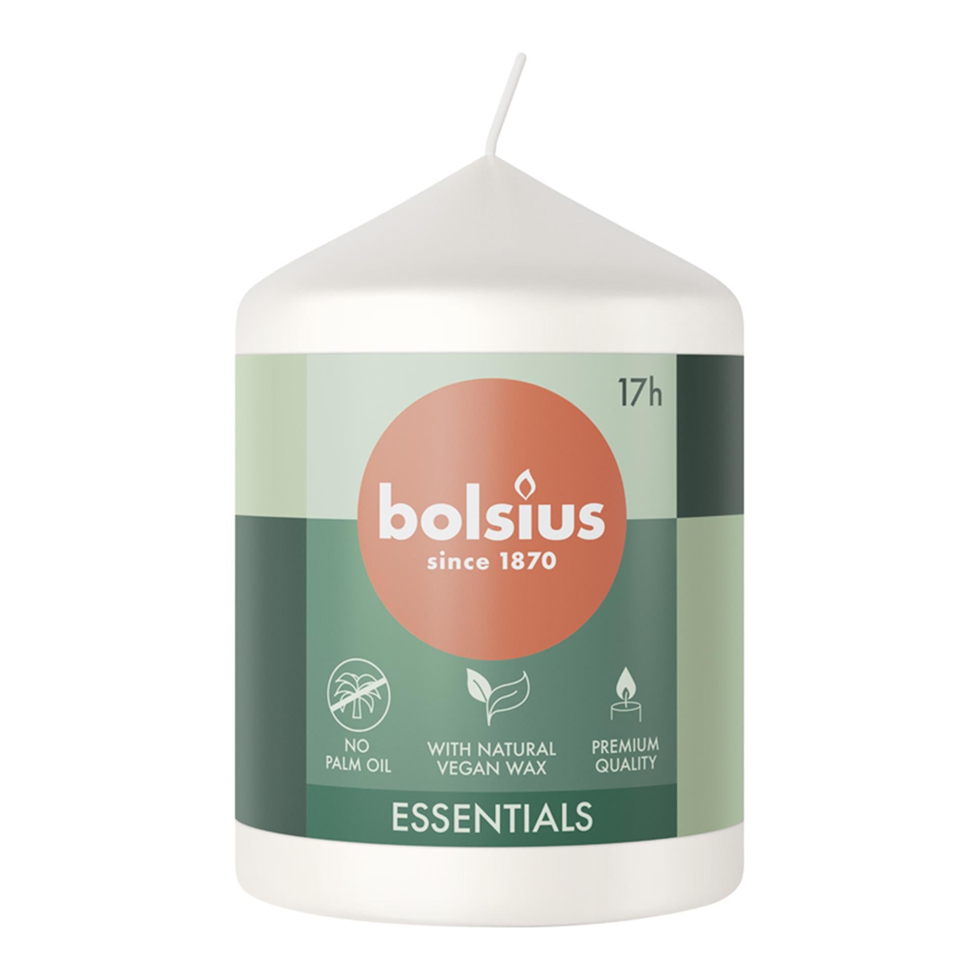 Bolsius stompkaars 80 58 cloudy white