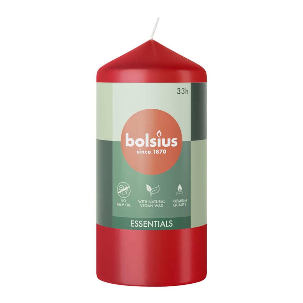 Bolsius stompkaars 120 58 delicate red