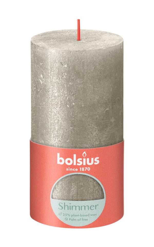Bolsius rustiek kaars 130 68 champagne