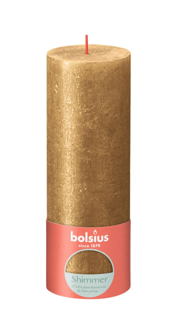 Bolsius rustiek kaars 190 68 goud