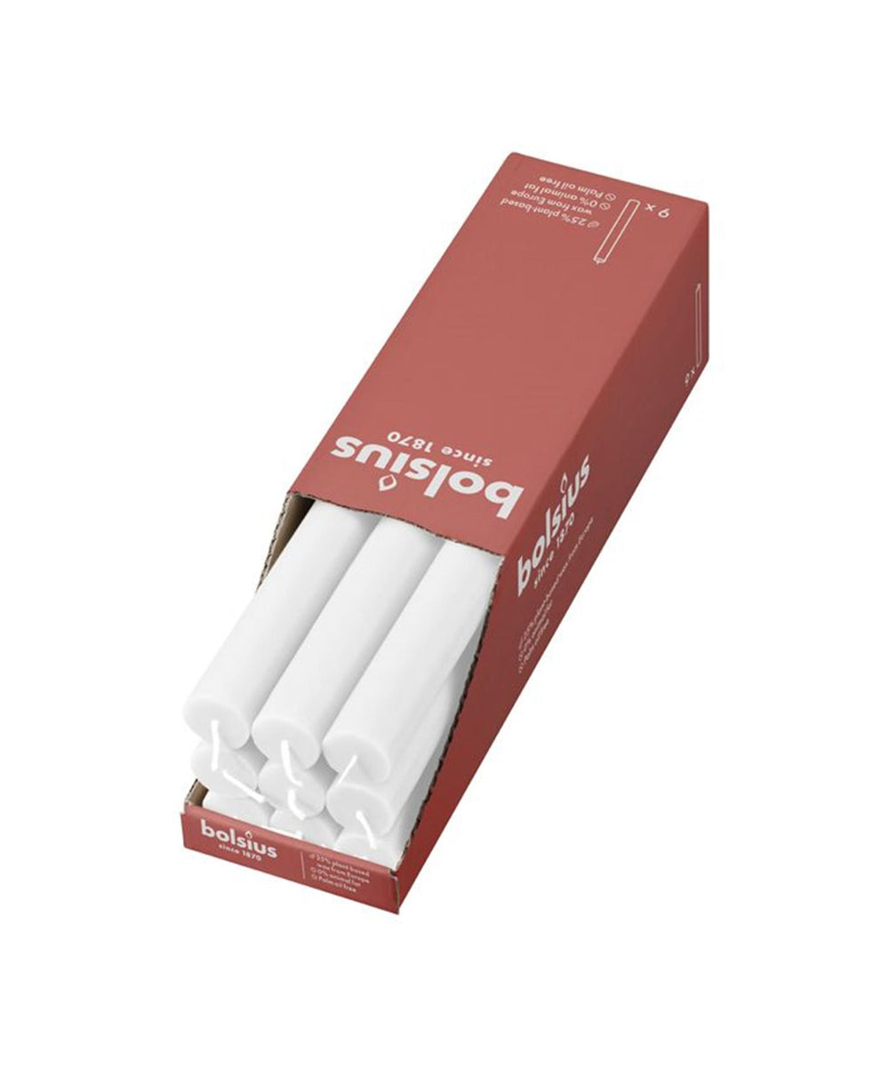 Bolsius rustiek tafelkaars cloudy white 270 23mm -
