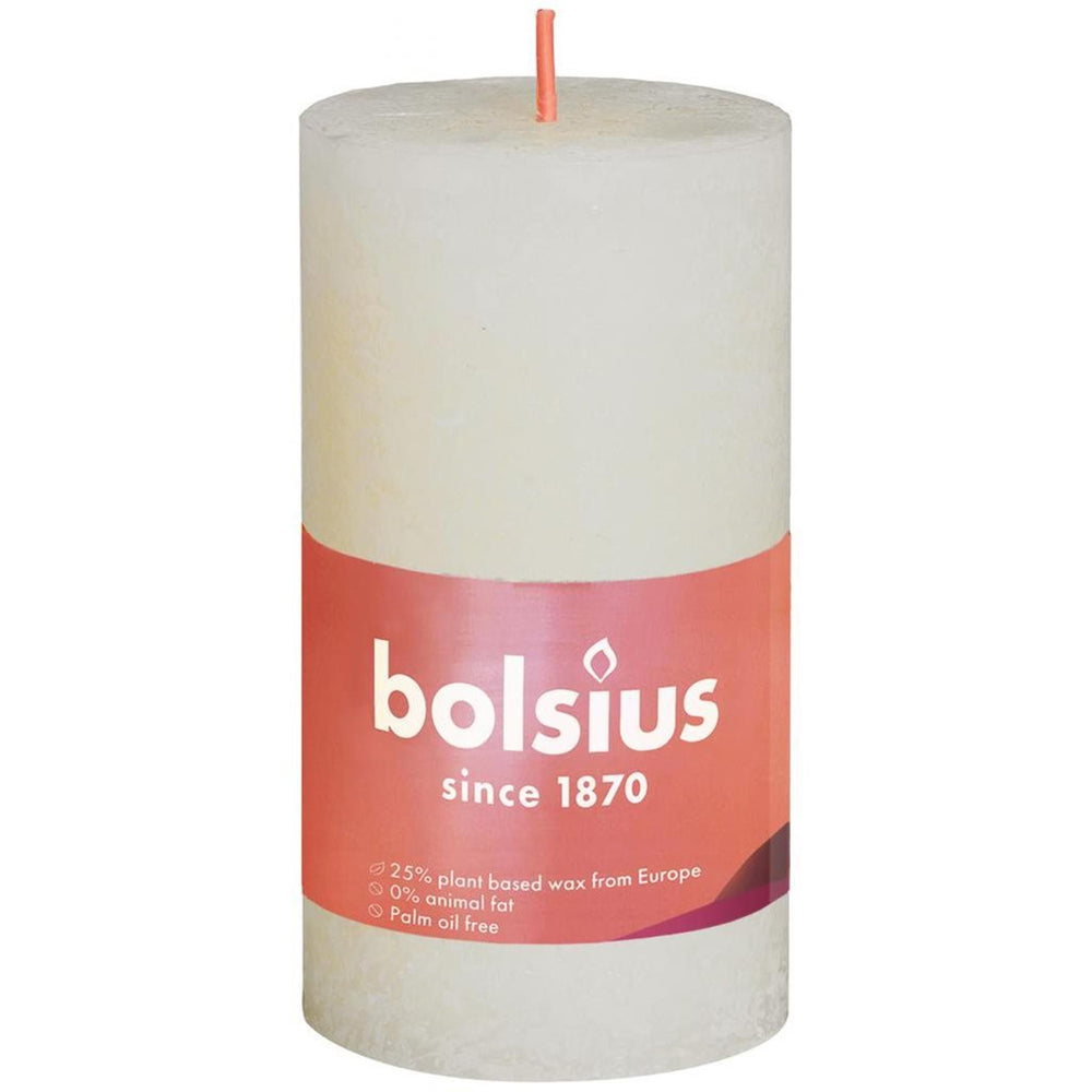 Bolsius shine collection rustiek stompkaars 100 50 soft pearl- zacht parel