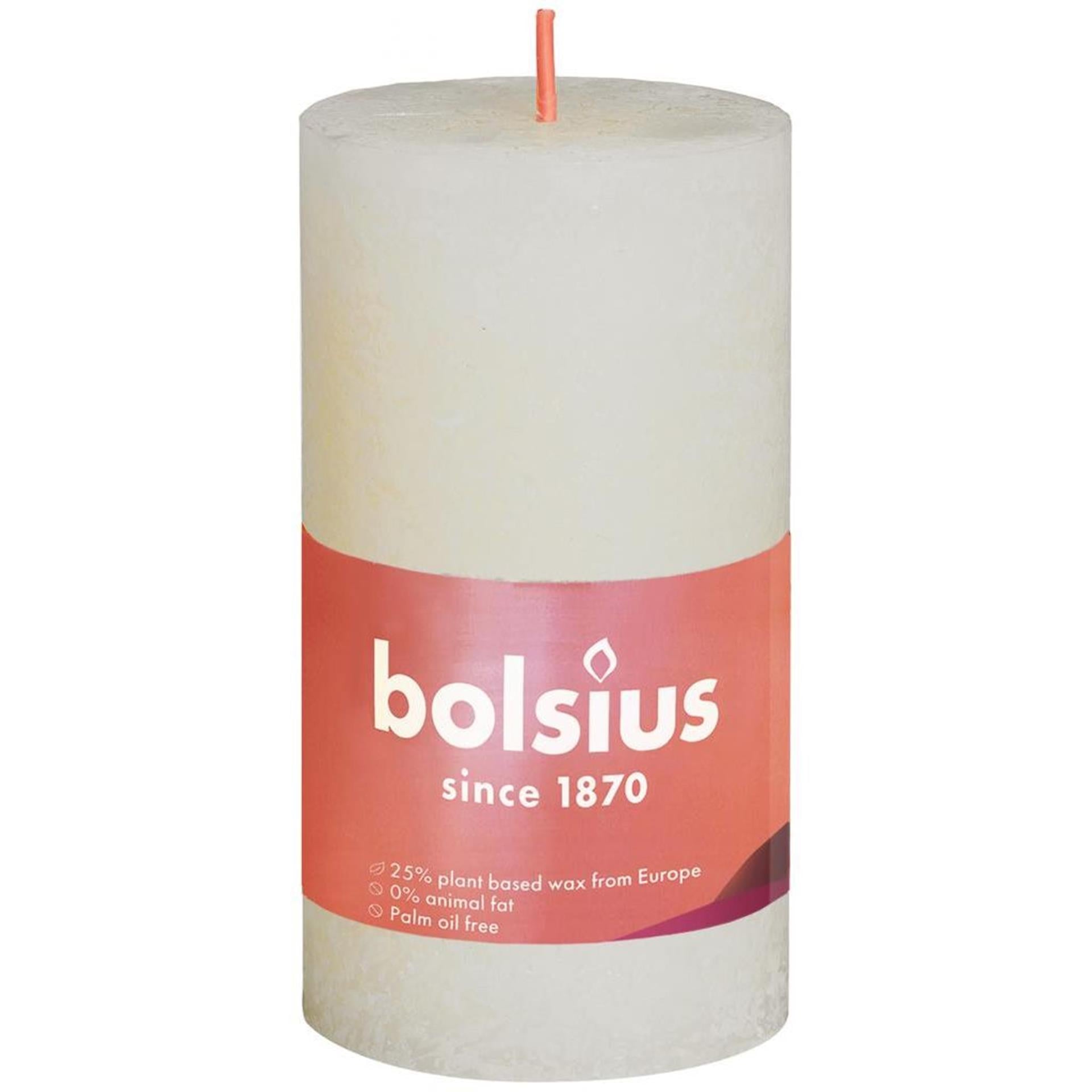 Bolsius rustiek stompkaars 100 50 ivoor