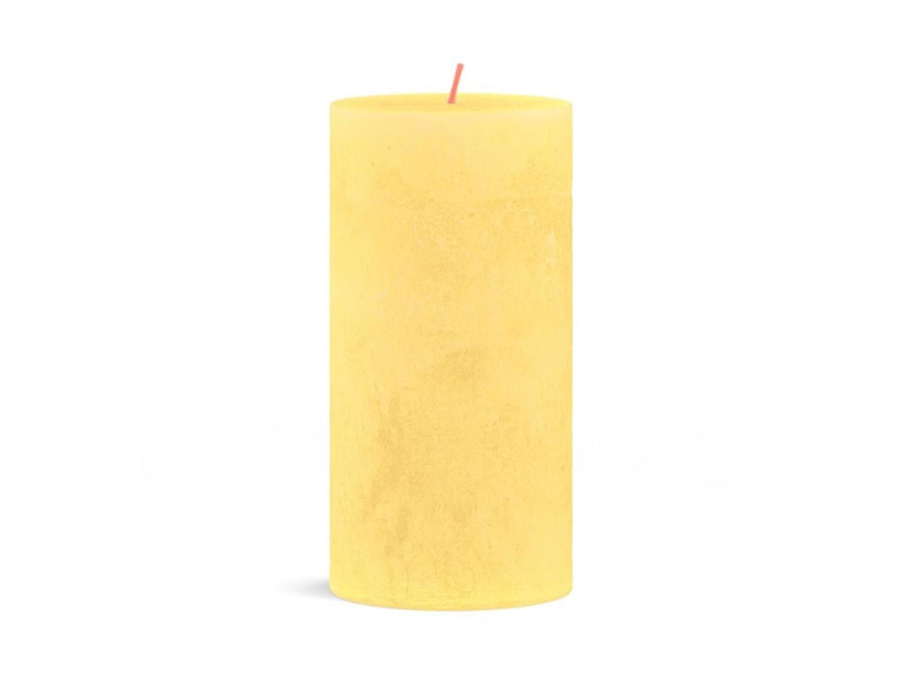 Bolsius stompkaars rustiek 13 x 6,8 cm zonnig geel