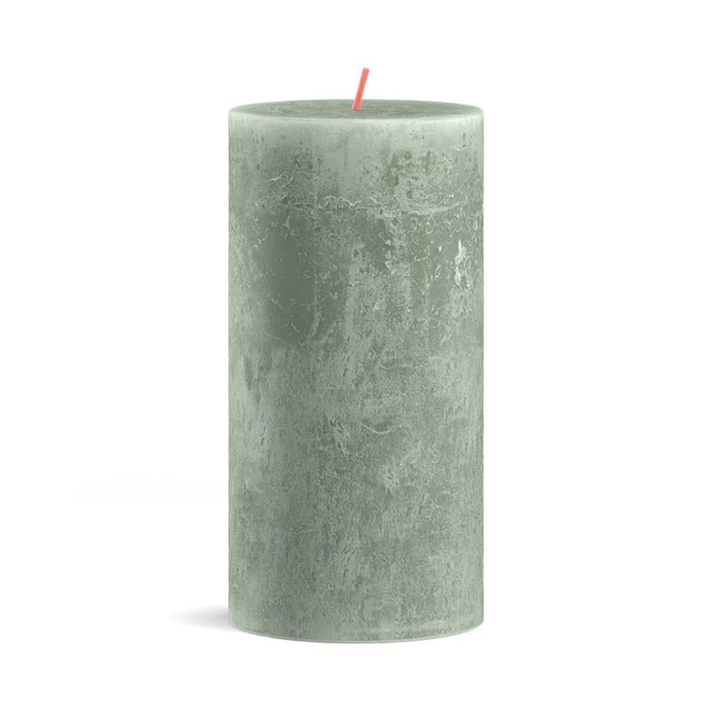 Bolsius stompkaars rustiek 13 x 6,8 cm jadegroen
