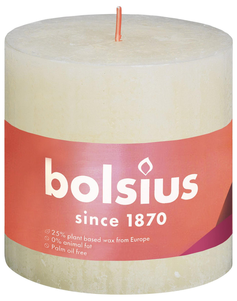 Bolsius shine collection rustiek stompkaars 100 100 soft pearl- zacht parel