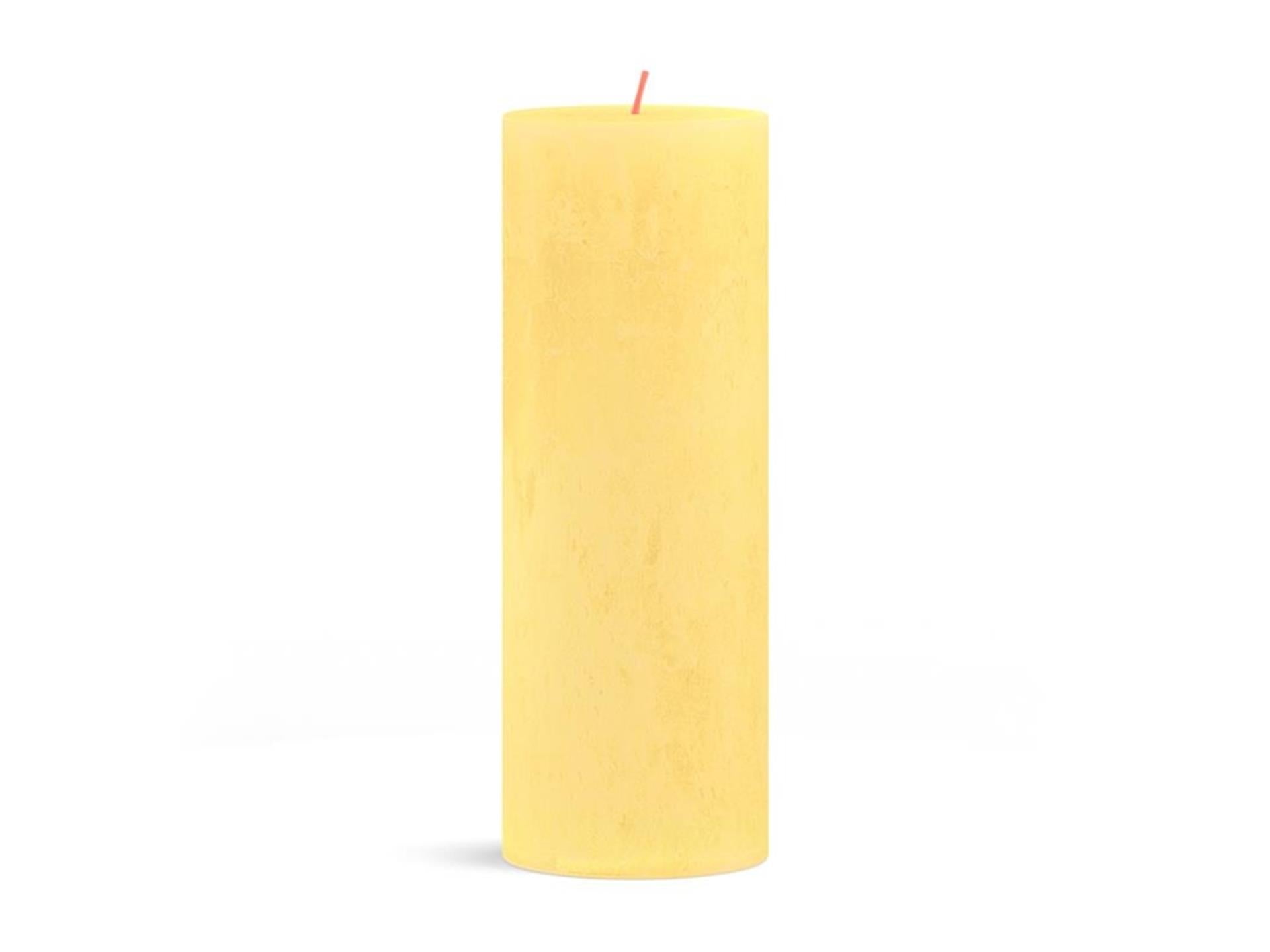 Bolsius stompkaars rustiek 19 x 6,8 cm zonnig geel