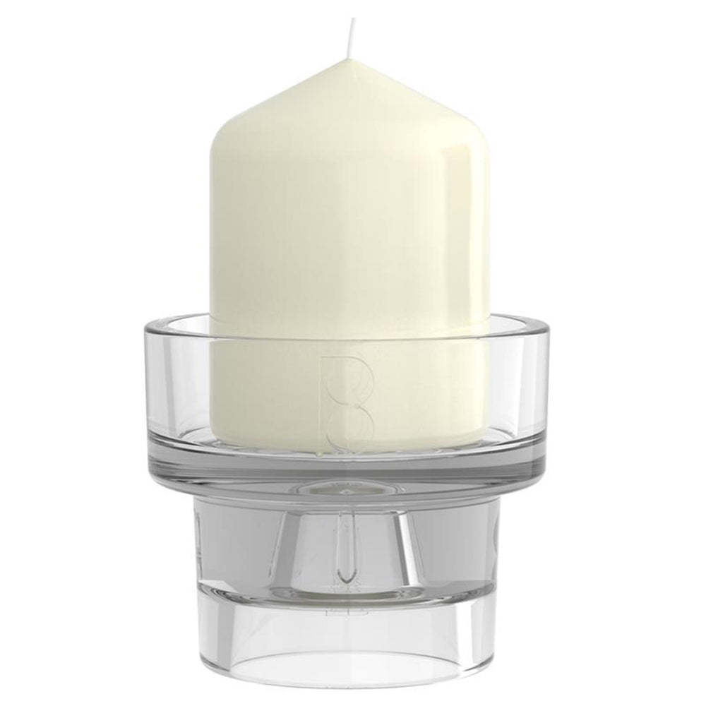 Bolsius glazen multi houder rond h6.9cm dia 8,4cm