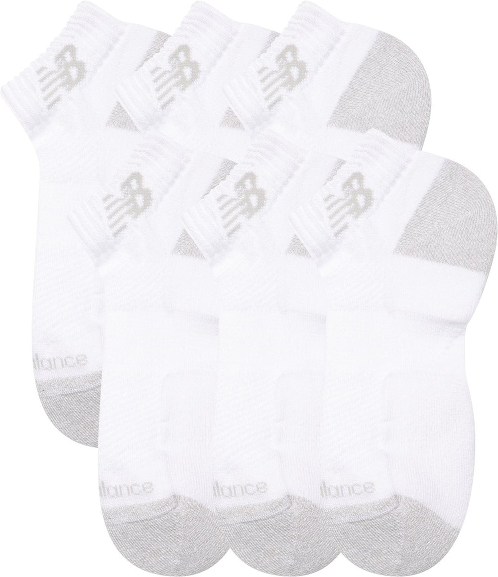 New balance active low cut socks 6 pack unisex sportsokken - white