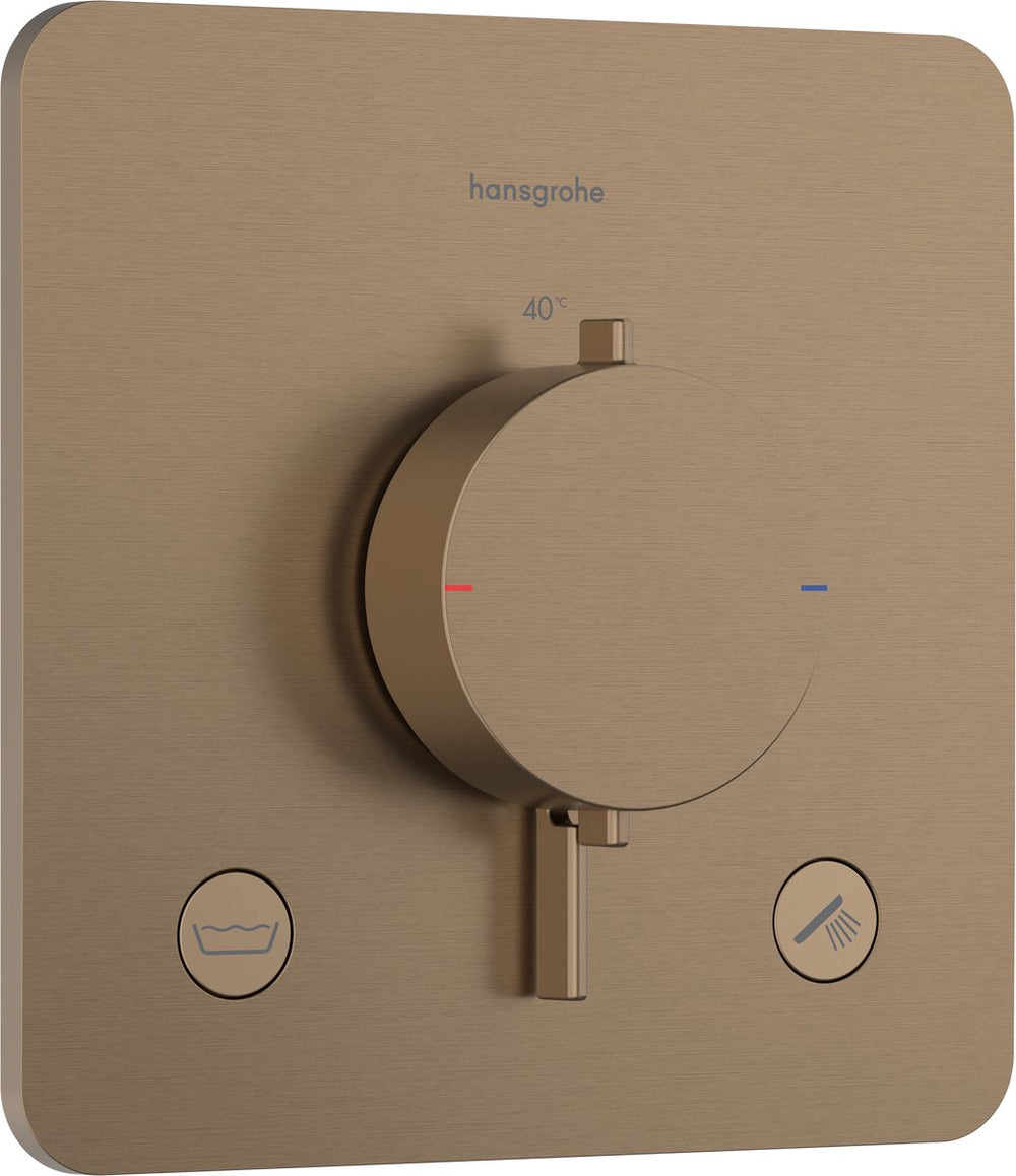 Hansgrohe ecostat comfort q - inbouwthermostaat - 2 functies - douche thermostaat - zekerheidscombinatie en1717 - brushed bronze