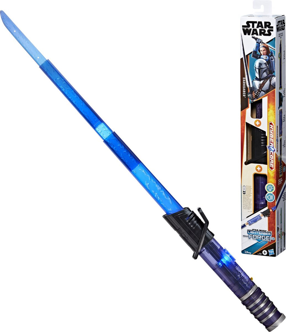 Hasbro star wars lightsaber forge kyber core darksaber, aanpasbare elektronische lightsaber
