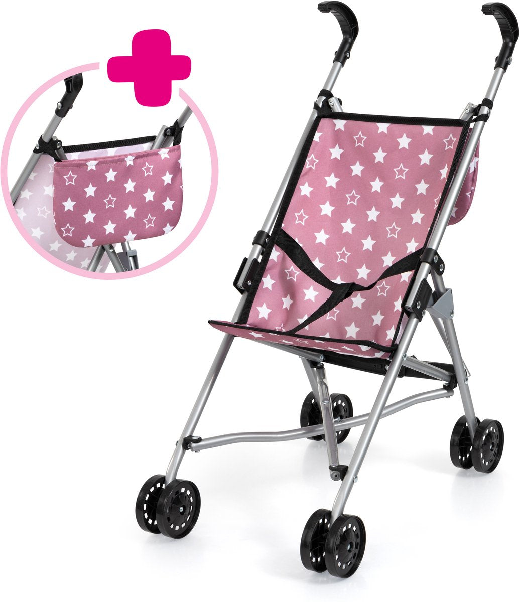 Bayer design 30576ab poppenbuggy met tas oudroze