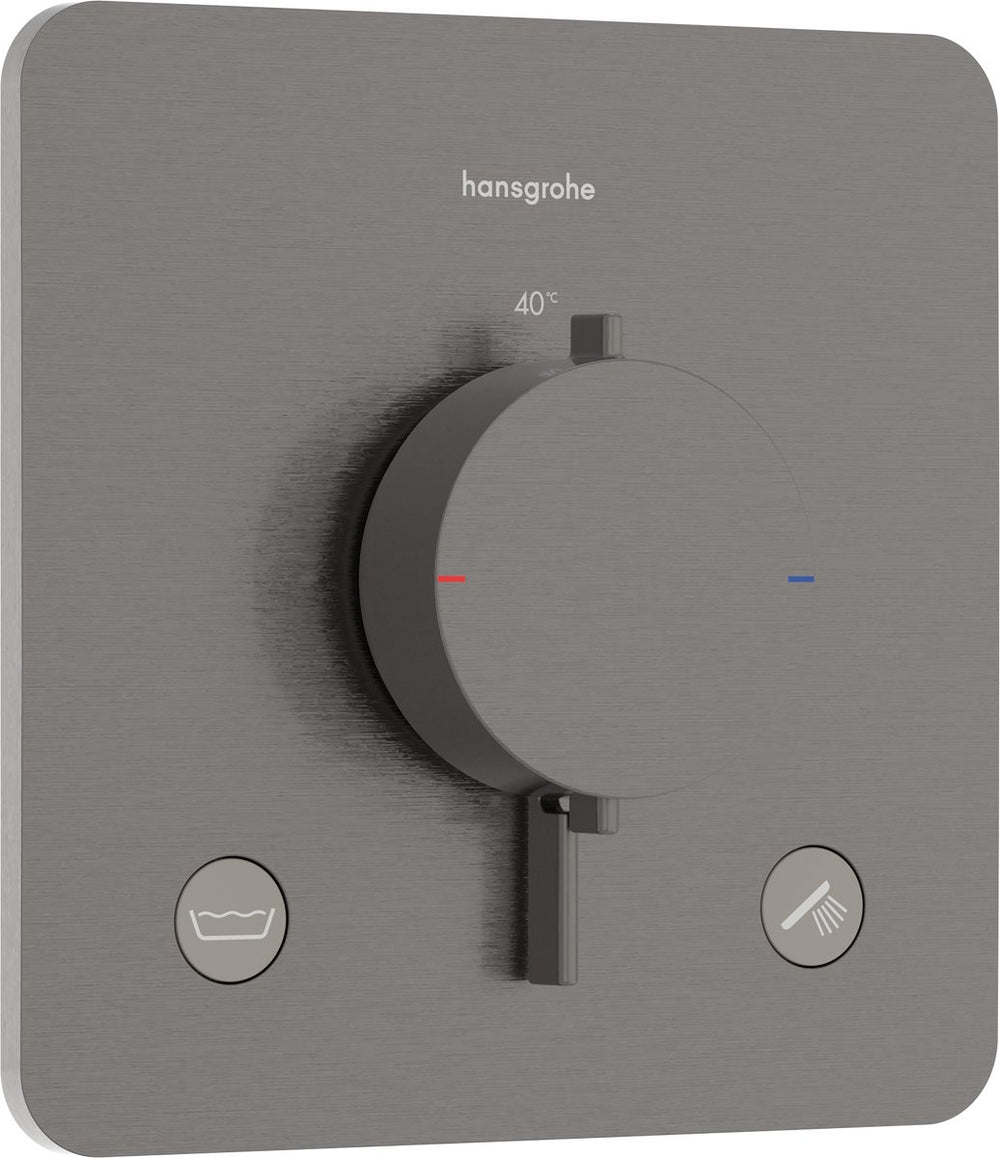 Hansgrohe ecostat comfort q - inbouwthermostaat - 2 functies - douche thermostaat - zekerheidscombinatie en1717 - brushed black chrome