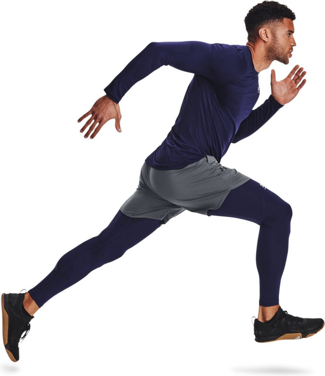 Under armour ua cg armour leggings-blu heren sportlegging - midnight navy - wit