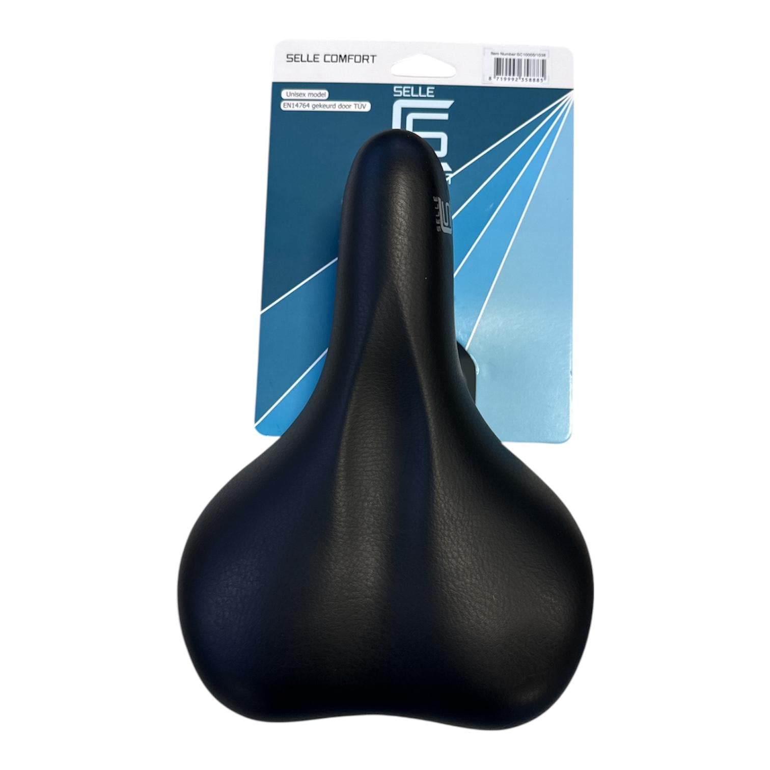Selle comfort zadelrit. zwart met witte bumpers
