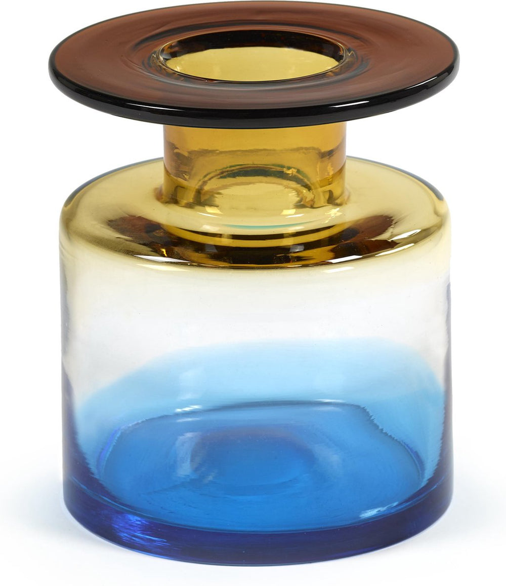 Serax - marie michielssen wind fire - vaas s - blauw amber - 18 ø