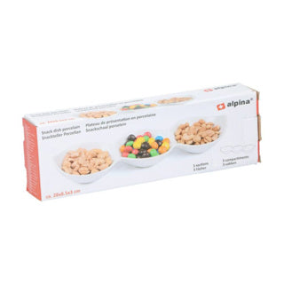 No brand snackbowl 3 bakjes | 4 stuks