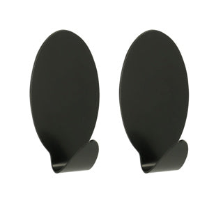 Haken zelfklevend zwart | 2 stuks