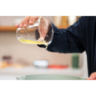 Glazen maatbeker 500ml met deksel nordic salie
