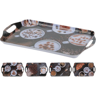 Dienblad melamine 38x23cm 4 assorti | 4 stuks