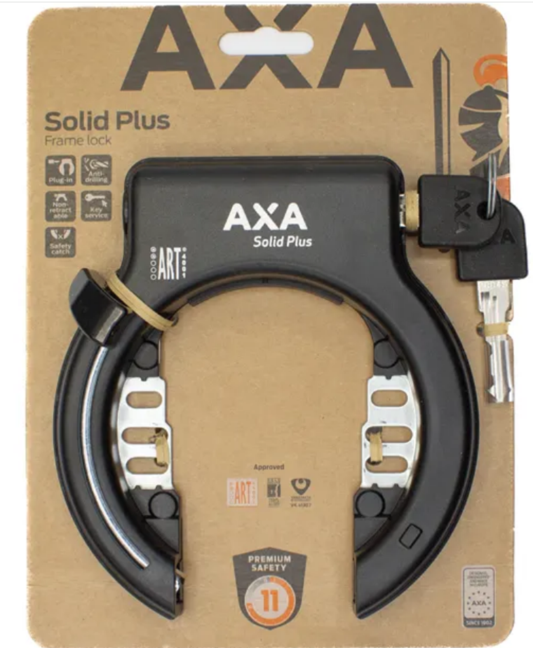 Axa ringslot solid plus zwart (op kaart)