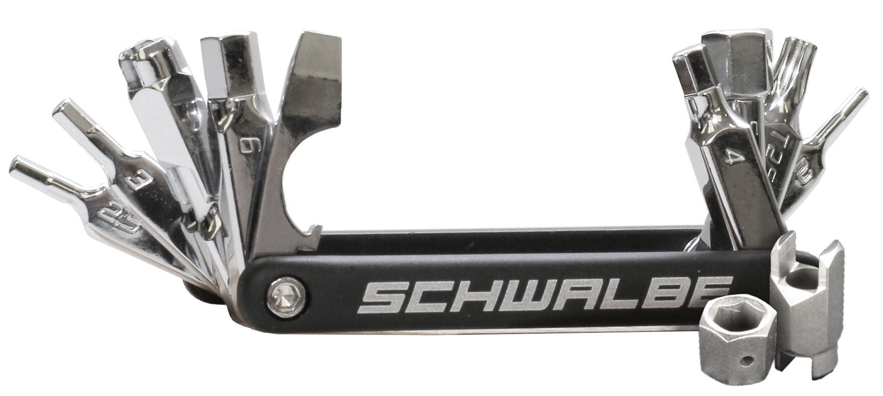 Schwalbe multitool versie 2.0 inclusief ventielhulpstukken